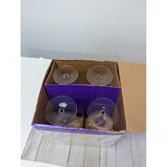 Vintage Mid Century Crisa Symphony Glassware 16 oz Set of 4 Ice Tea Glasses - Picture 3 of 6